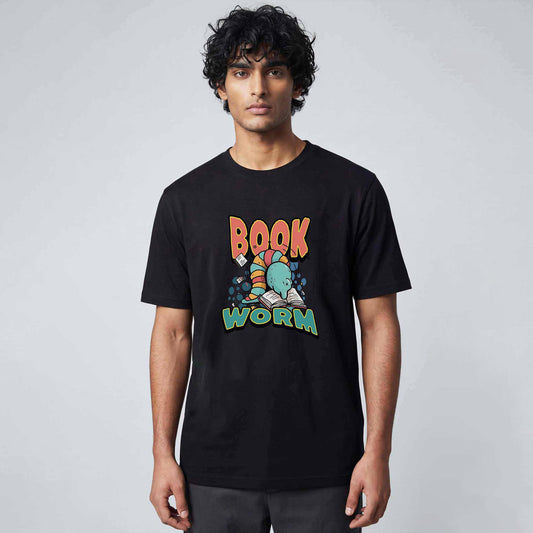 Book Worm Regular Tshirt Black