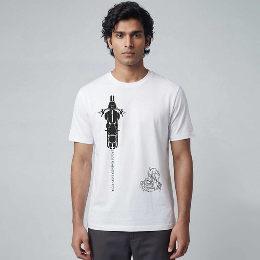Bike Regular Tshirt White