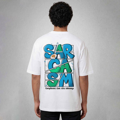 Sarcasm Oversized Tshirt White