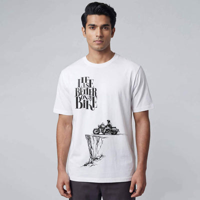 Lone Biker Regular Tshirt White