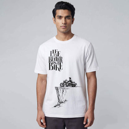 Lone Biker Regular Tshirt White