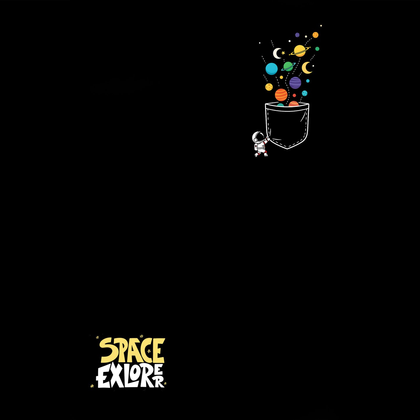 Space Regular Tshirt Black