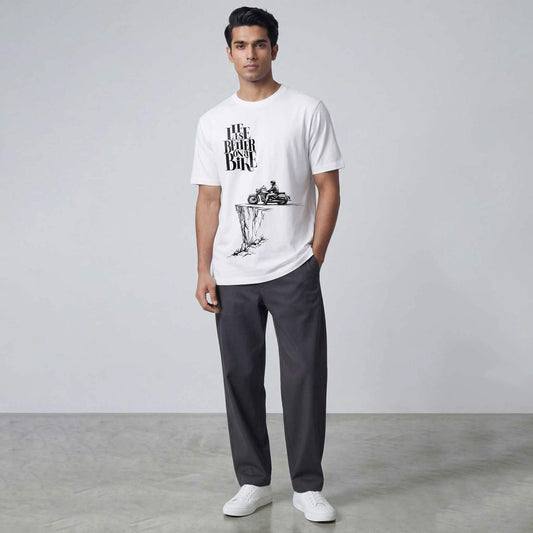 Lone Biker Regular Tshirt White