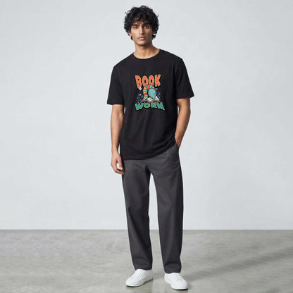 Book Worm Regular Tshirt Black