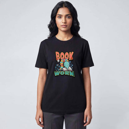 Book Worm Regular Tshirt Black