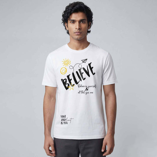 Believe Regular Tshirt White