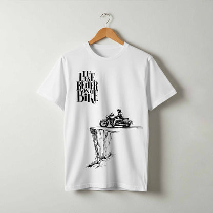 Lone Biker Regular Tshirt White