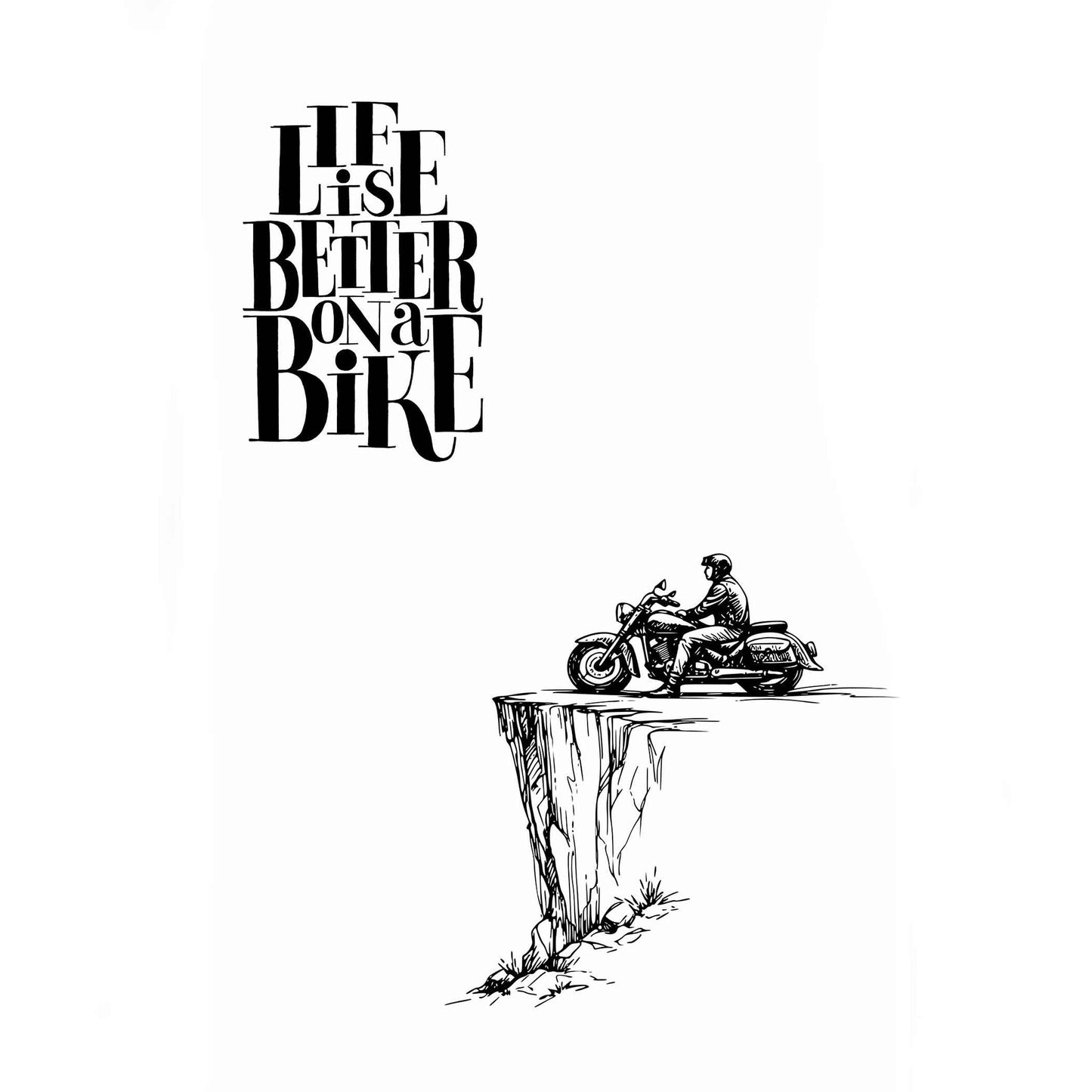 Lone Biker Regular Tshirt White
